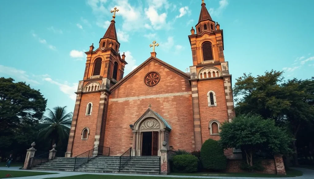 Generate an image of St. Mary's Forane Church highlighting its historical significance and architectural beauty.