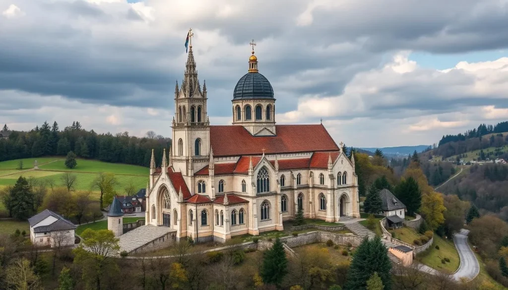 Generate an image of St. Peter and Paul Cathedral in Melnik, Czechia, showcasing its Gothic architecture.