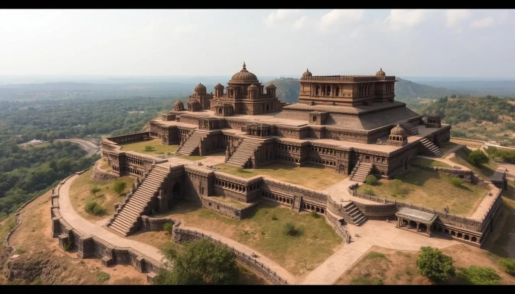 Generate an image of Udayagiri Fort, a majestic 14th-century citadel built by the Vijayanagara Empire.
