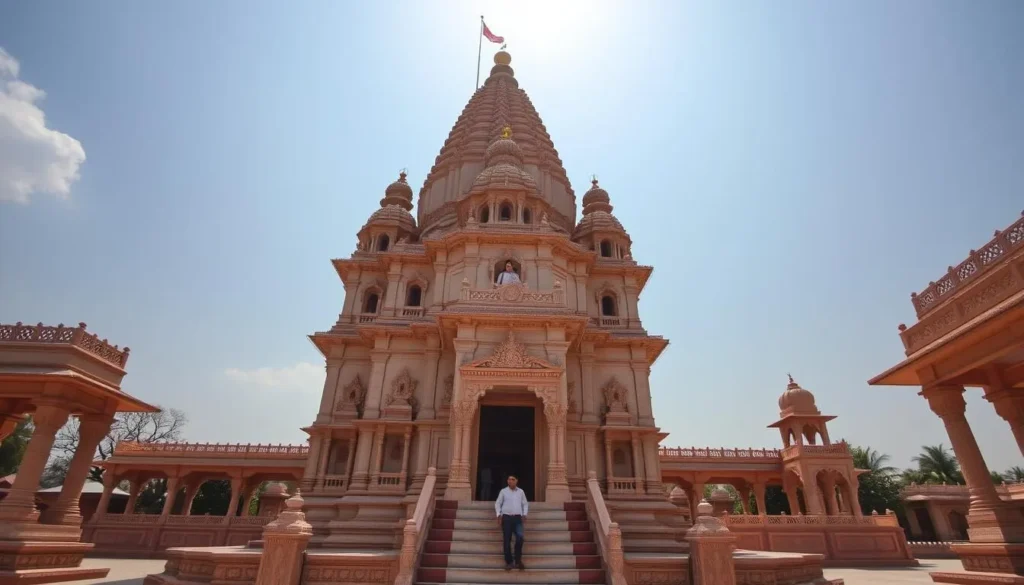 Generate an image of Vahelna Jain Temple, showcasing its unique architecture and the harmony it represents.