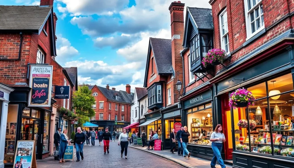 Generate an image of Walthamstow Village's historic high street.