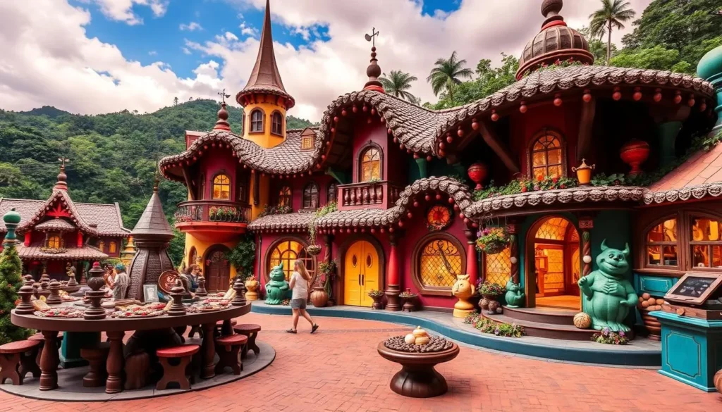 Generate an image of a chocolate-themed attraction in Gramado, Brazil Generate an image of a chocolate-themed attraction in Gramado, Brazil