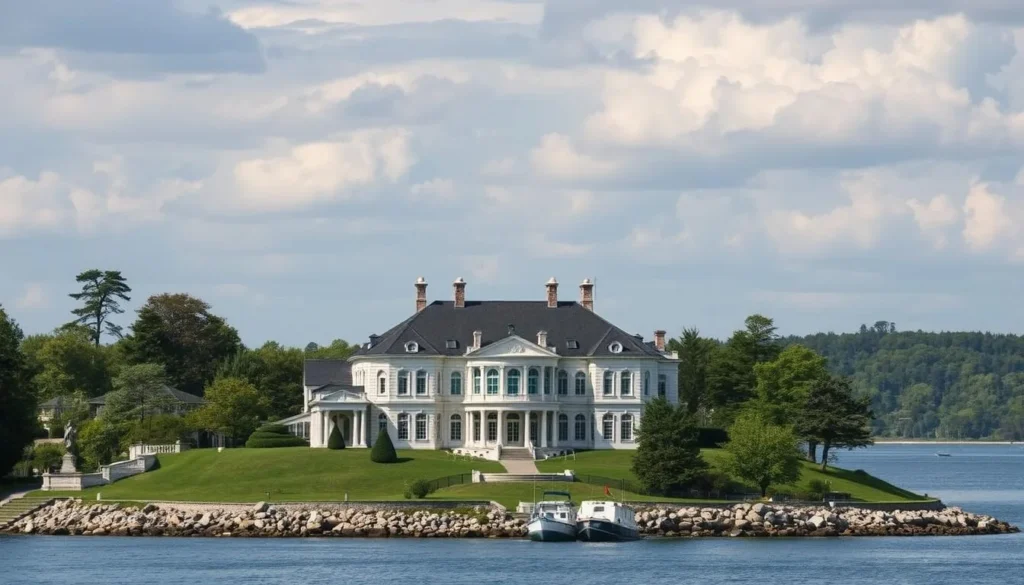 Generate an image of a notable villa on Lidingö