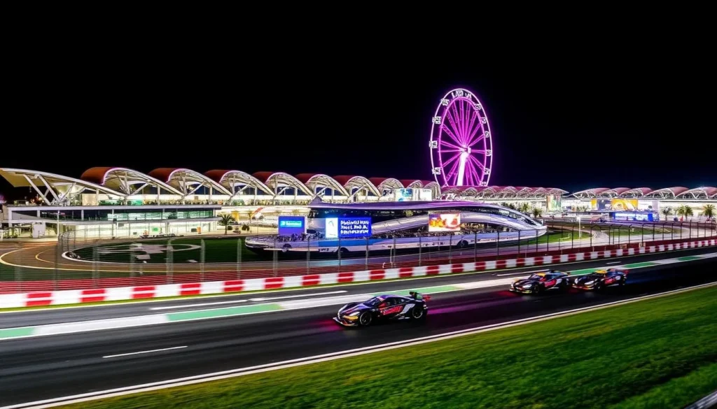 Generate an image of the Abu Dhabi Grand Prix at Yas Marina Circuit