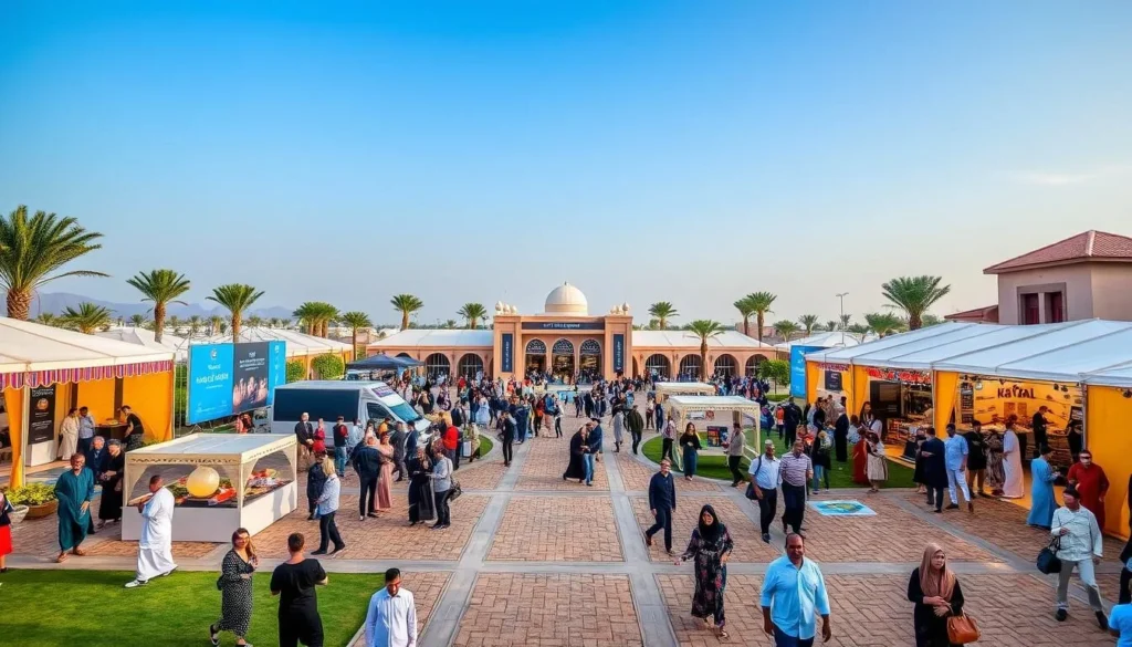 Generate an image of the Ajyal Film Festival at Katara Cultural Village