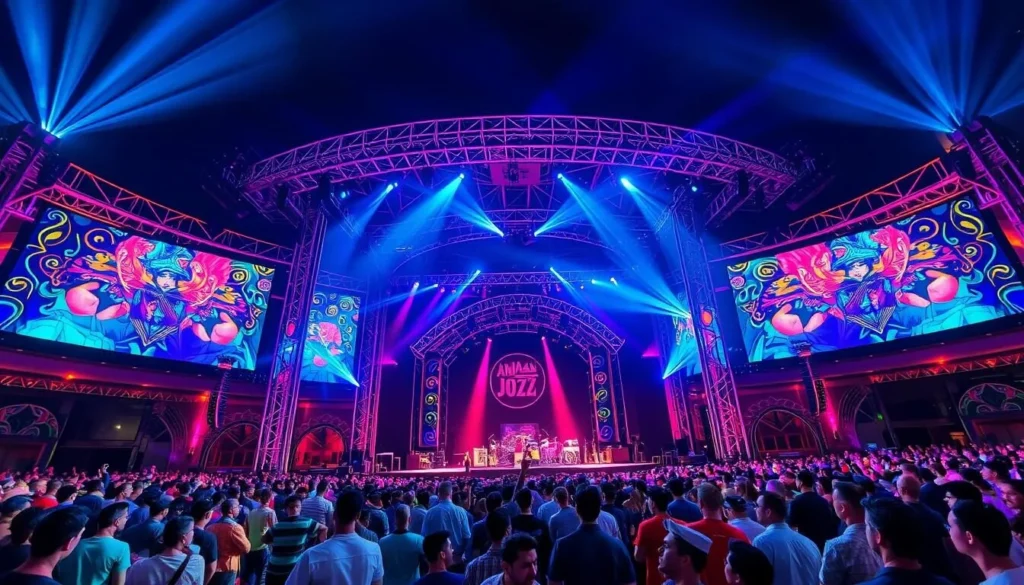 Generate an image of the Amman Jazz Festival 2025 main stage