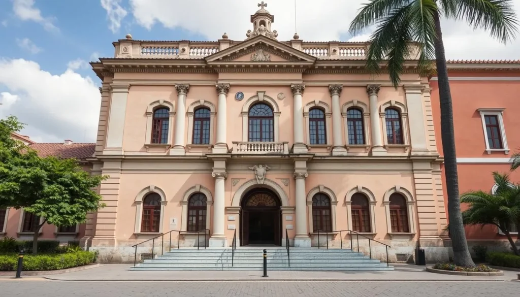 Generate an image of the Bolivarian Museum's exterior, showcasing its historical architecture.