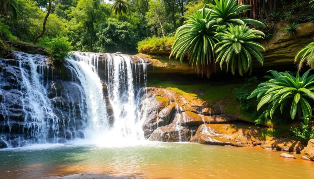 Generate an image of the Chorro El Indio waterfall in all its glory.