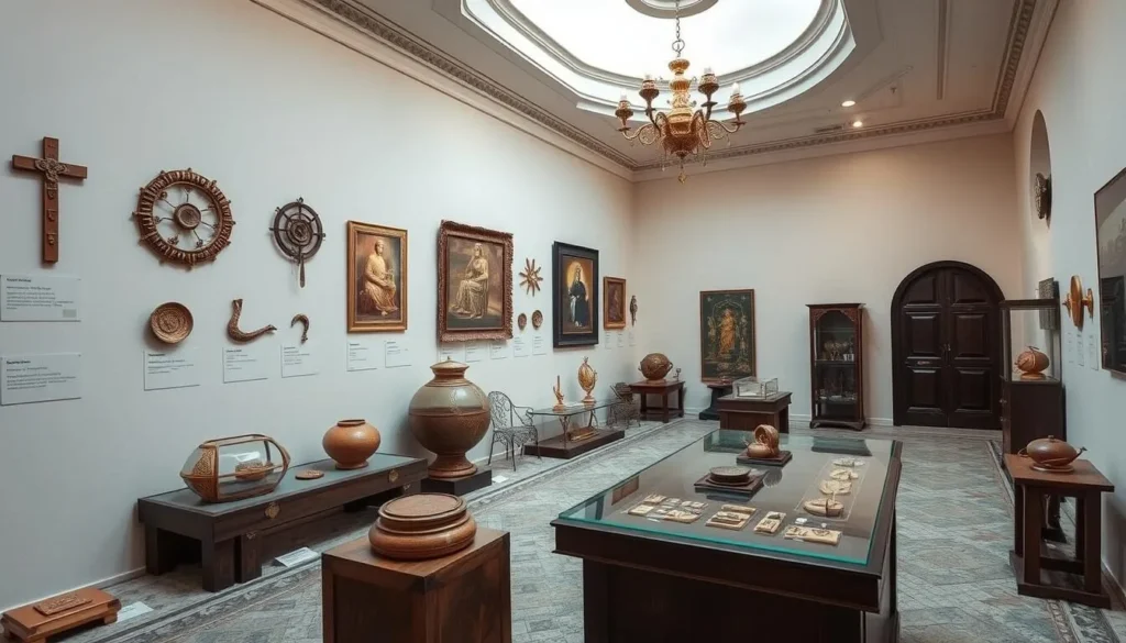 Generate an image of the Hakim Karam Hussain Museum, part of the Ibn Sina Academy of Medieval Medicine and Sciences, showcasing its historical artifacts.