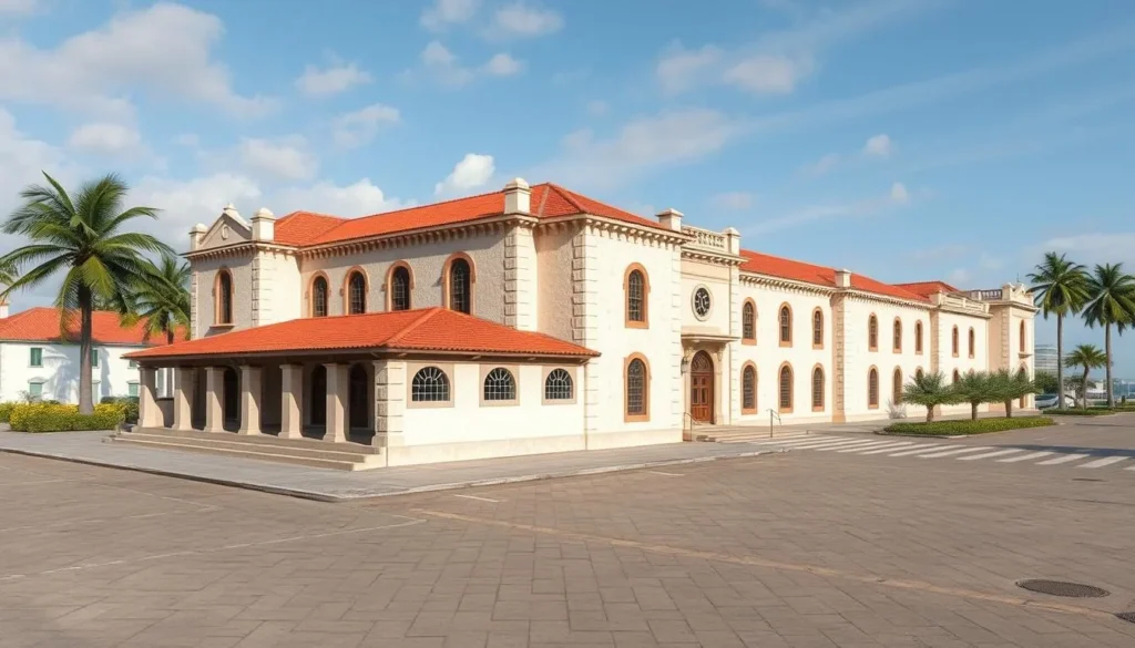 Generate an image of the Iquique Naval Museum's exterior, showcasing its historic building.