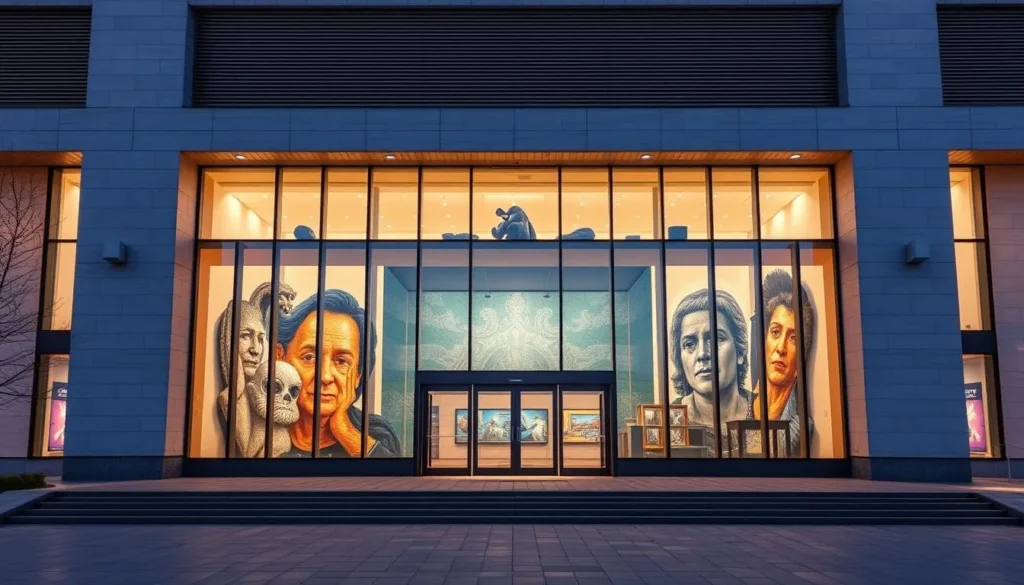 Generate an image of the Joensuu Art Museum's exterior or a notable artwork on display.