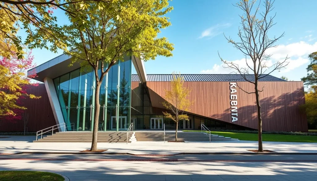 Generate an image of the Kalmar Art Museum's striking architecture.
