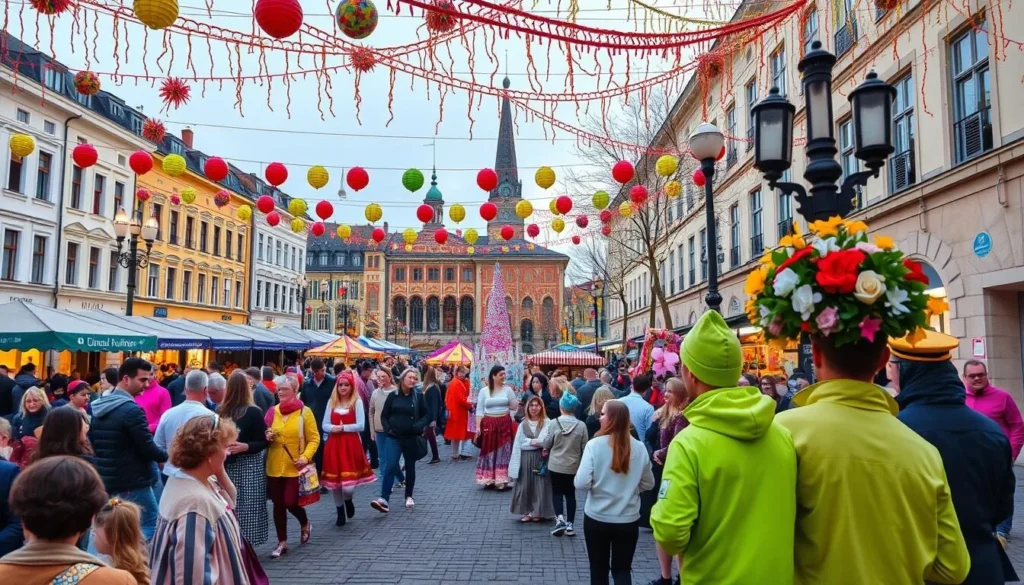 Generate an image of the Kaunas City Birthday Festivities