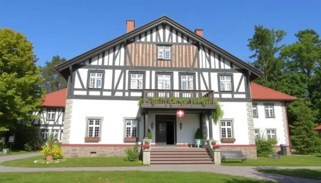 Generate an image of the Mælandsgården Museum's facade, showcasing its traditional Norwegian architecture.
