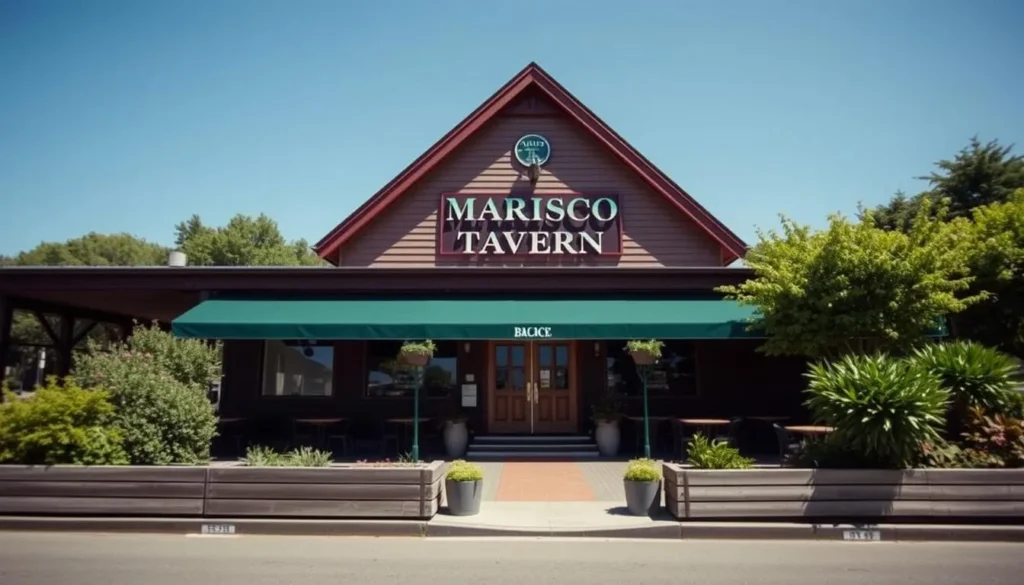 Generate an image of the Marisco Tavern on Lundy Island, showcasing its welcoming exterior.