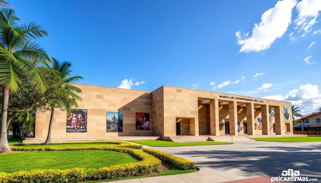 Generate an image of the Museo de Arte Contemporáneo del Zulia's exterior or a notable artwork within its collection.