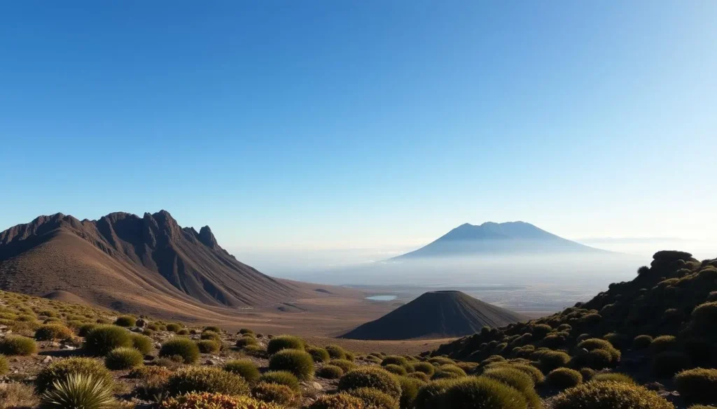 Generate an image of the Paramo El Tamá's high-altitude landscapes.
