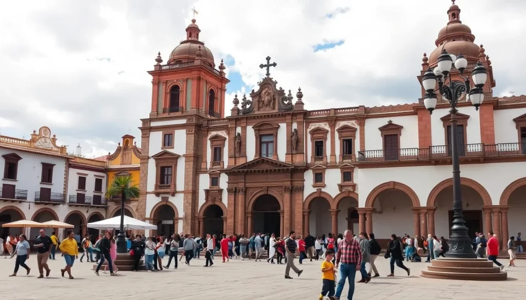 Generate an image of the Plaza de Armas in Trujillo, Peru, showcasing its vibrant atmosphere and historic buildings.