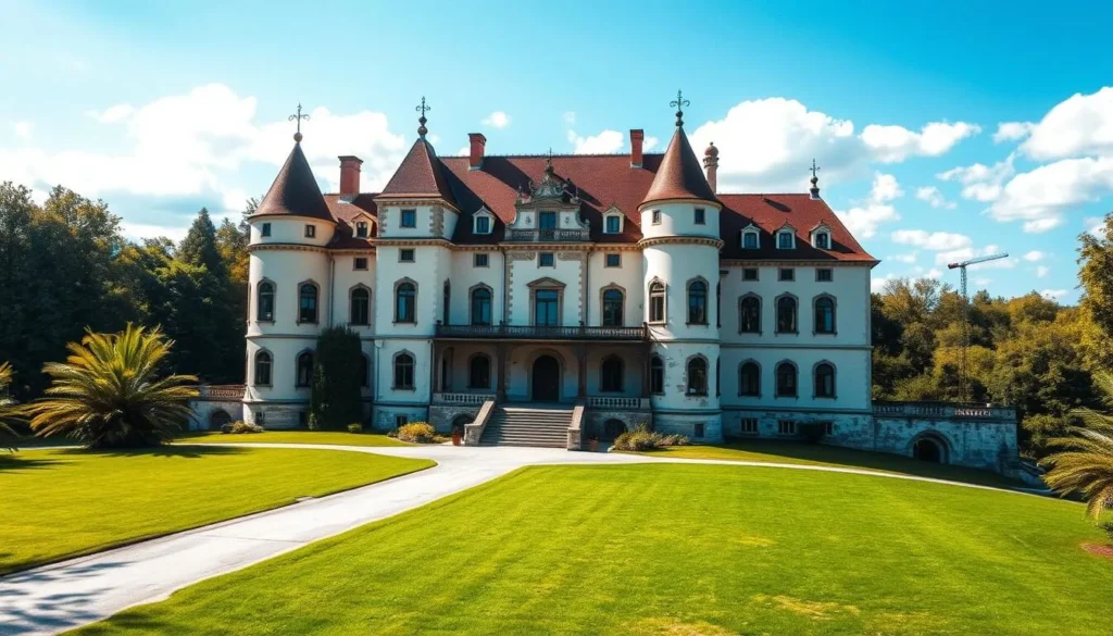 Generate an image of the Renaissance chateau in Velké Losiny.