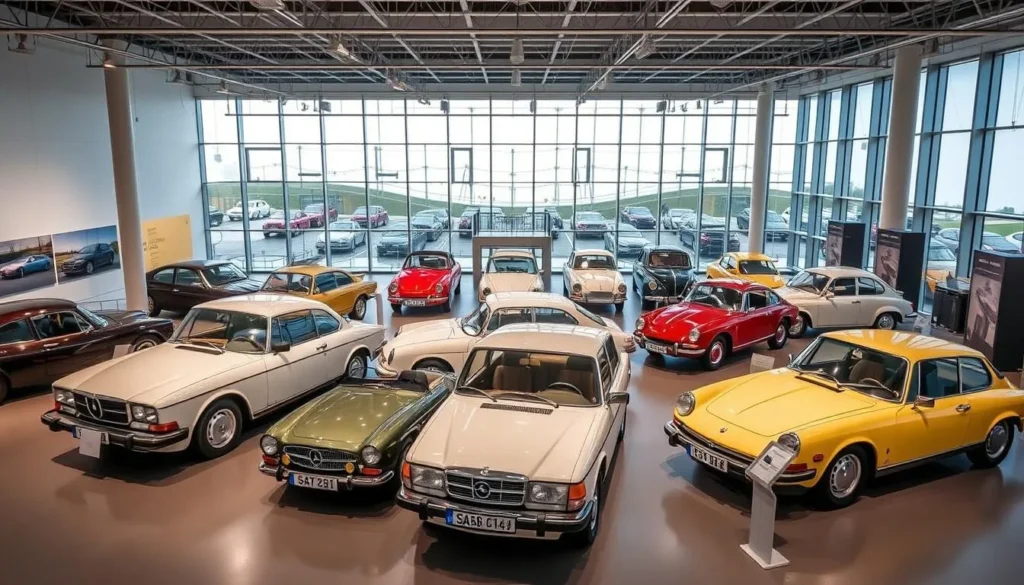 Generate an image of the SAAB Car Museum, showcasing its unique collection.