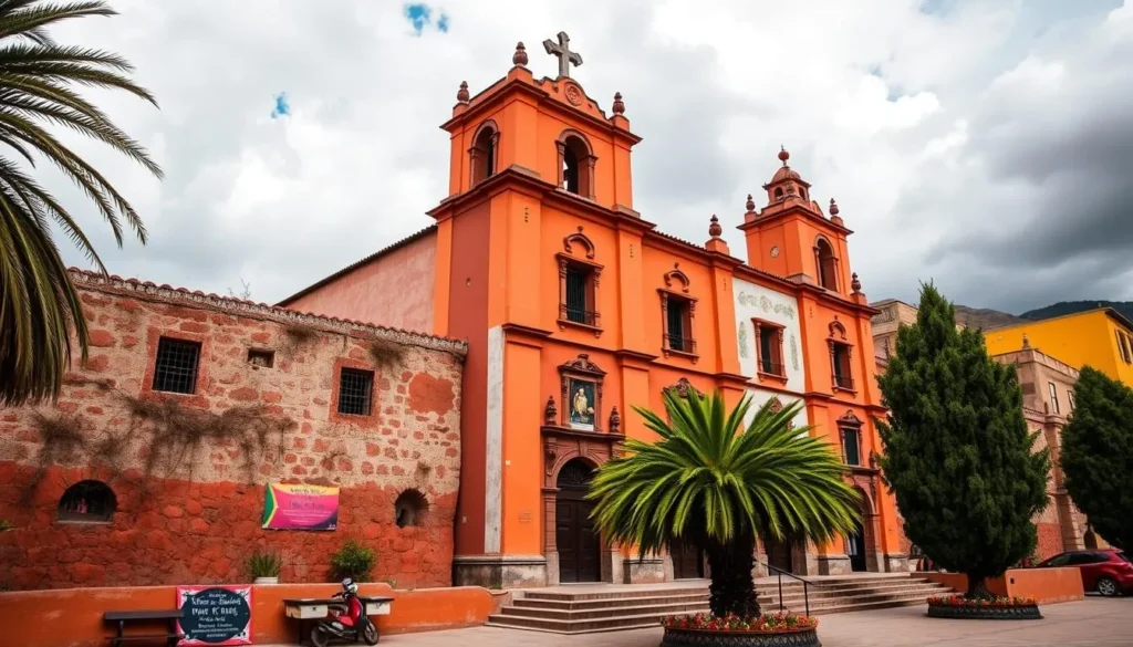 Generate an image of the Santa Catalina Monastery in Arequipa, Peru, showcasing its vibrant colors and unique architecture.