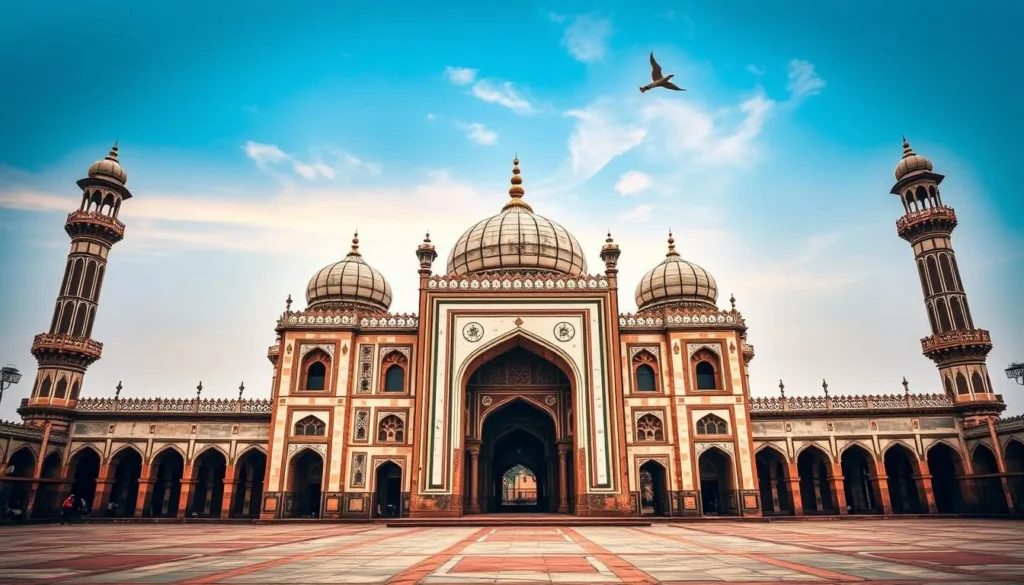 Generate an image of the Shahi Masjid in Malegaon, showcasing its architectural beauty.