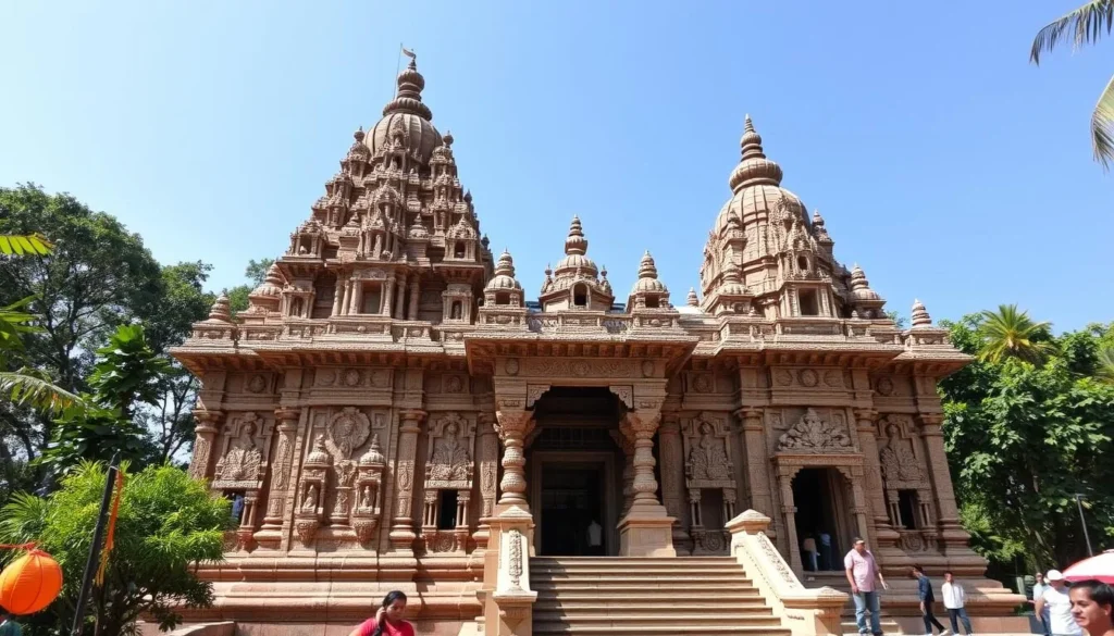 Generate an image of the Simhachalam Temple facade