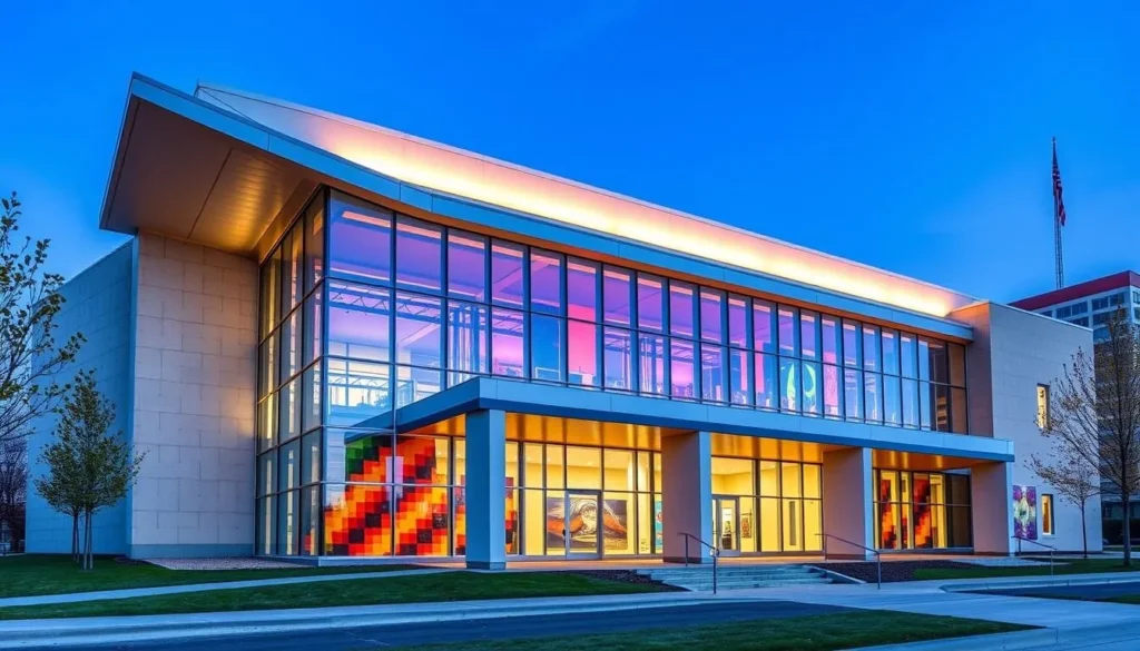 Generate an image of the Southern Alberta Art Gallery's exterior, showcasing its unique architecture.