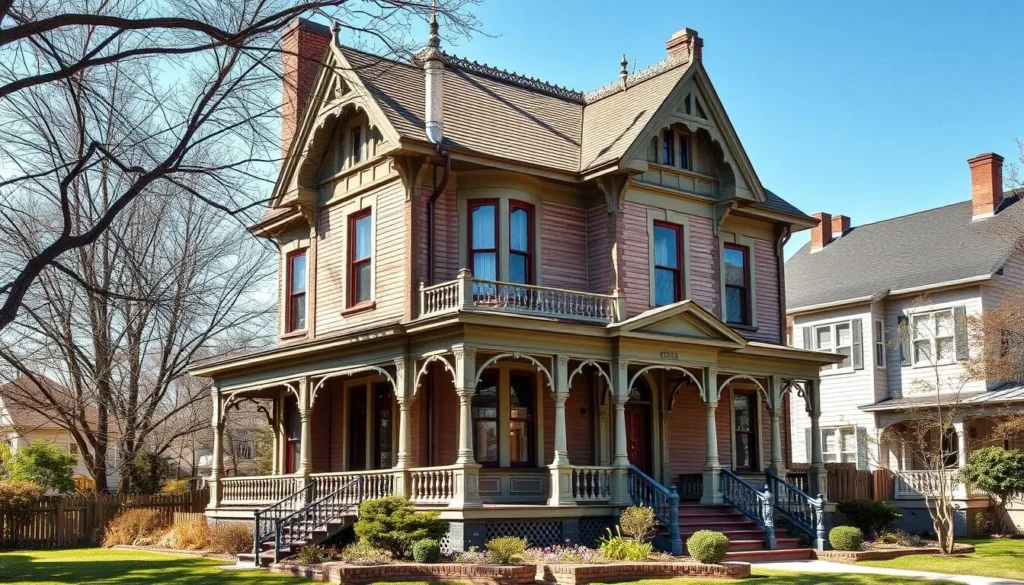 Generate an image of the Wanda Gag House, a 1894 Queen Anne-style home with artistic touches.