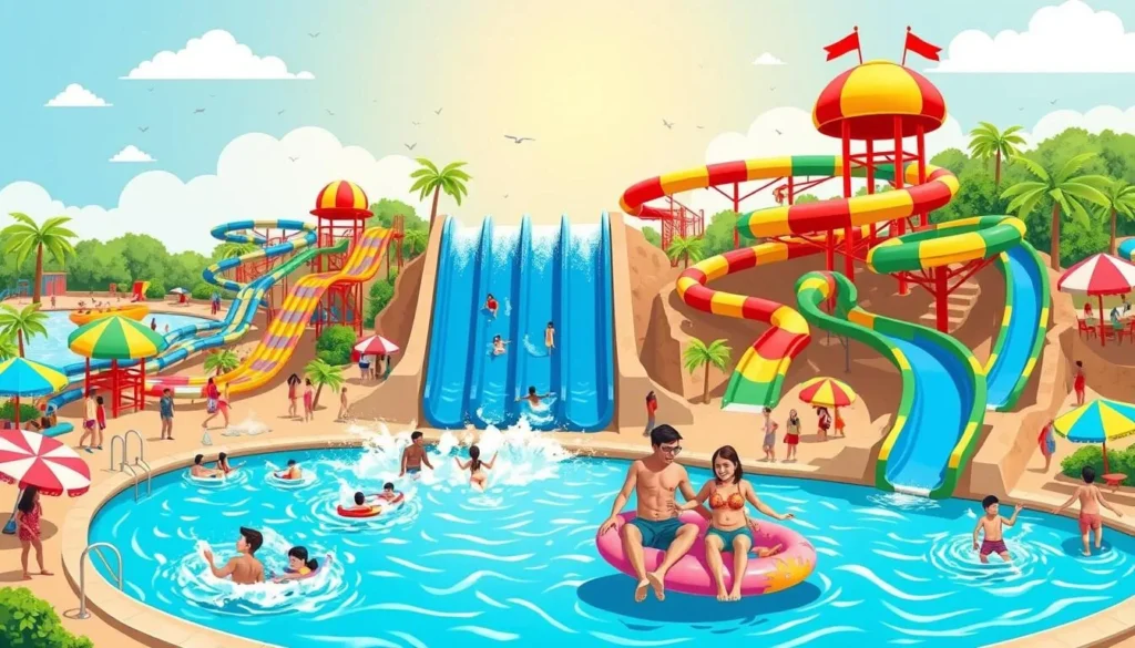 Generate an image of water parks in Bilaspur Chhattisgarh
