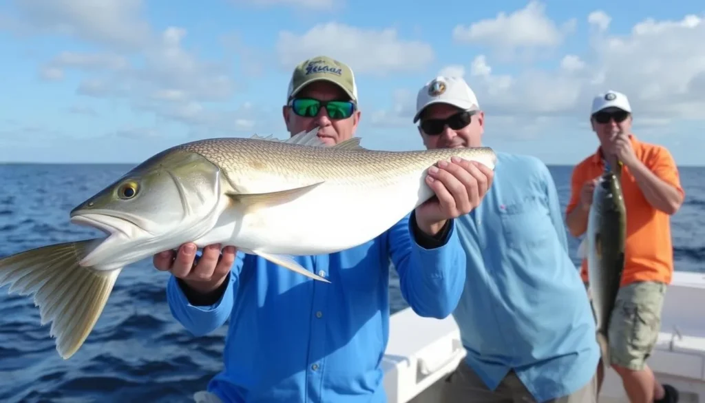 Go on a fishing charter around Barbour Island, Georgia, and catch a variety of fish species.