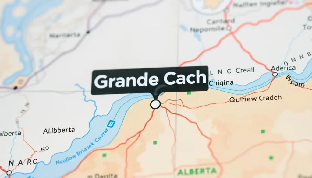 Grande Cache Alberta location on a map