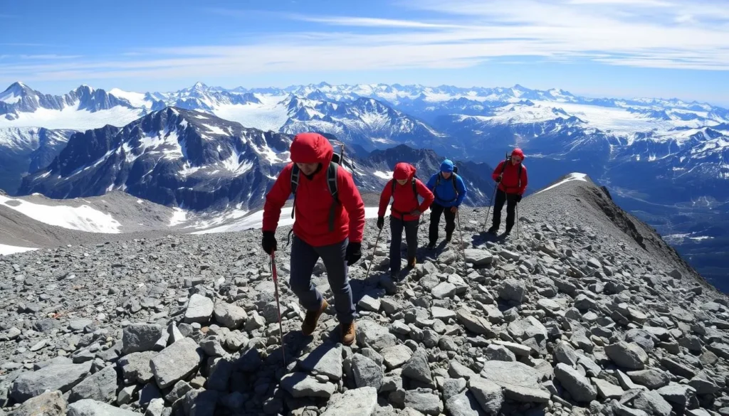 Guided mountaineering climb on Mount Athabasca