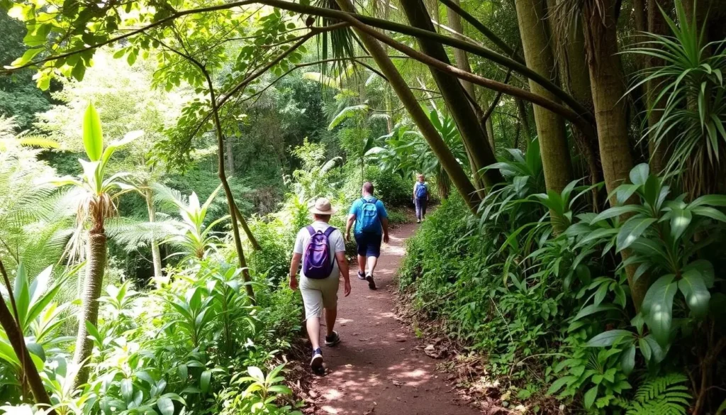 Guided rainforest hike in Grand-Santi