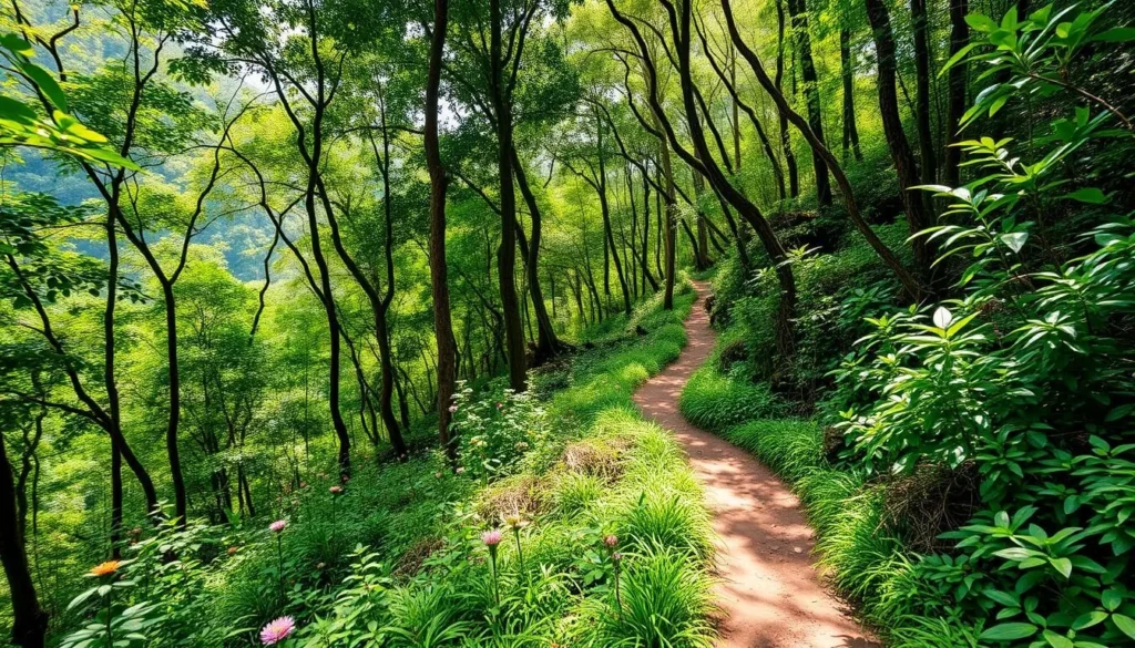 Hiking trails through the hills surrounding Foy's Lake Bangladesh