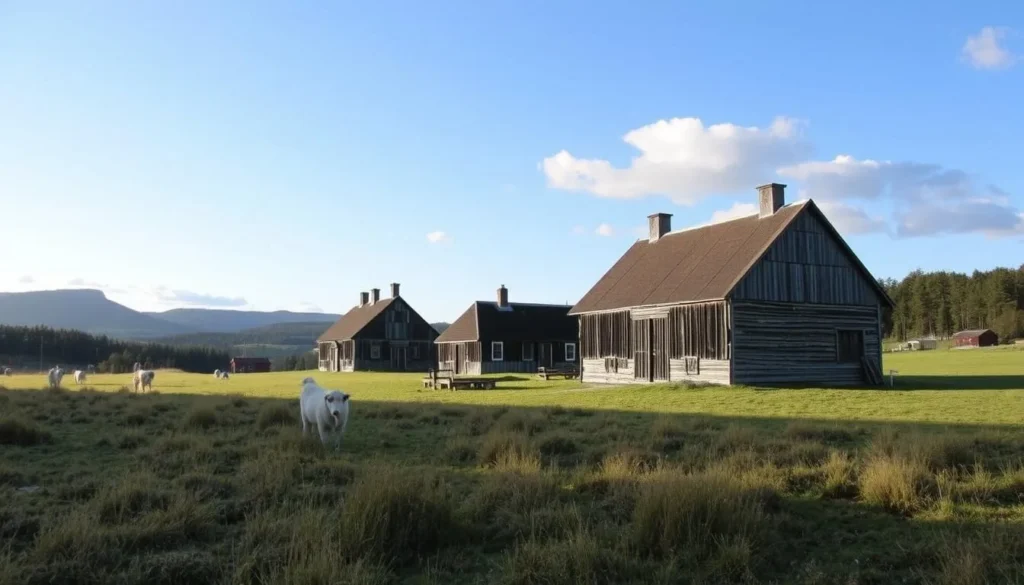 Historic farm buildings in Ängsö National Park