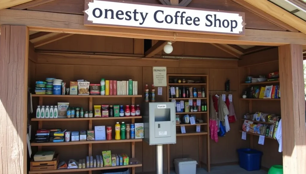 Honesty Coffee Shop with unmanned store and payment box