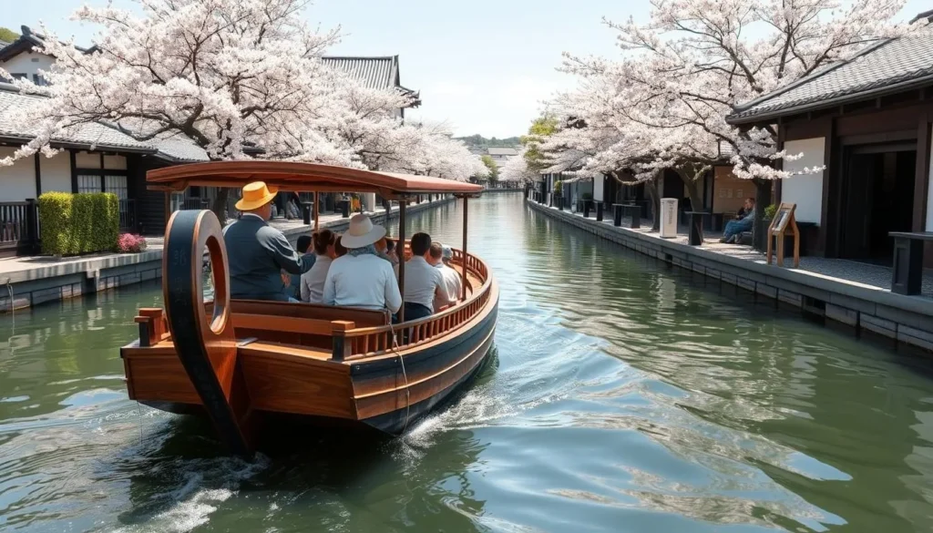 Horikawa sightseeing boat touring Matsue's canals Horikawa sightseeing boat touring Matsue's canals