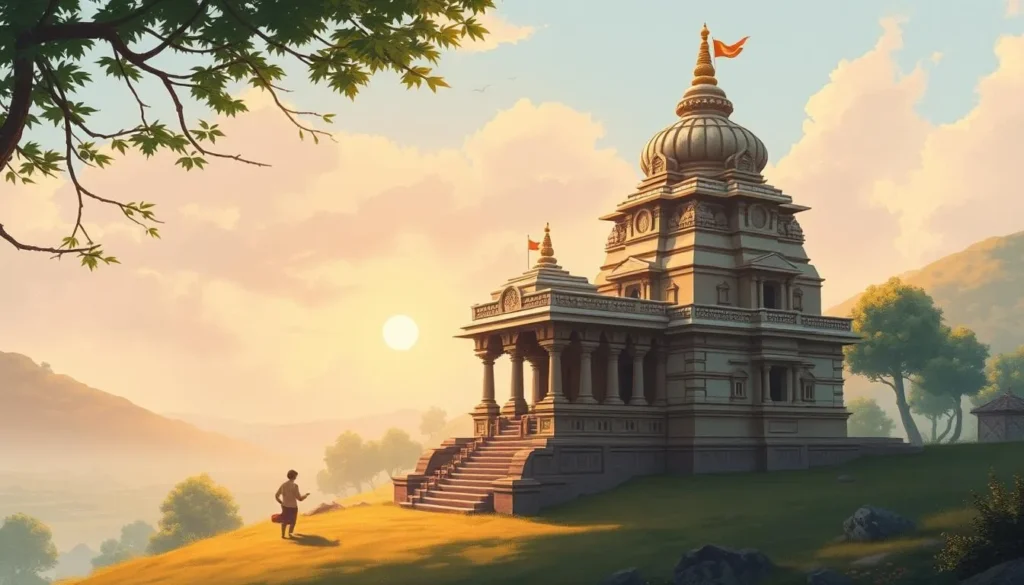 Image of Adyapeath Temple's serene surroundings