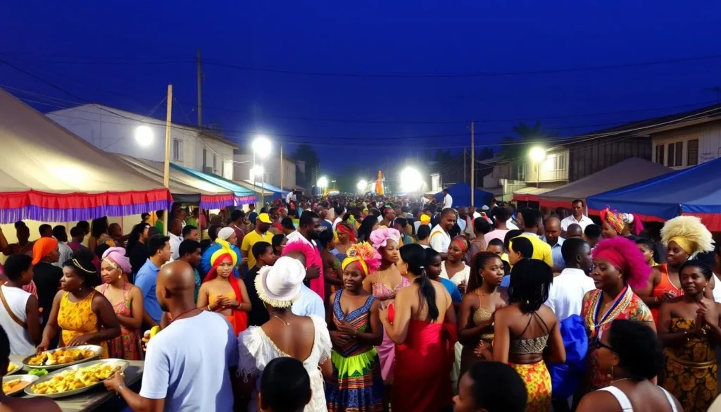 Image of Albina, Suriname, during a cultural festival