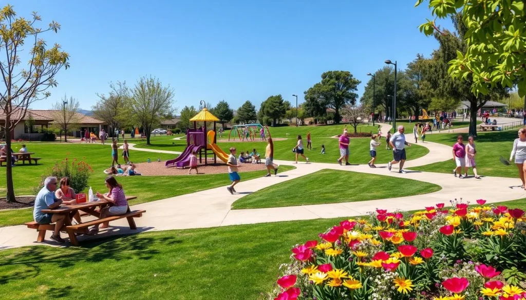 Image of Alta Vista II Park with various recreational activities