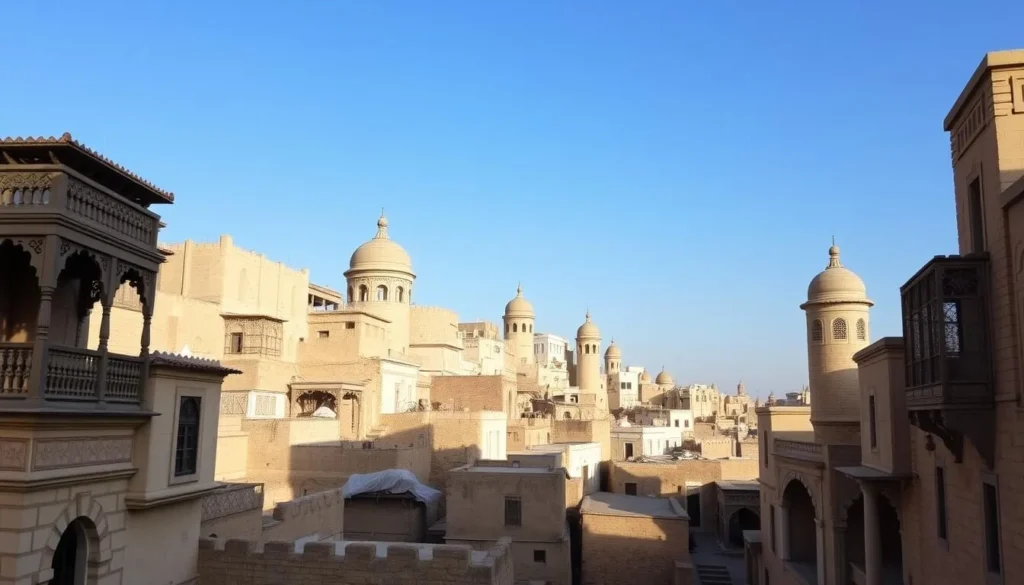 Image of Amran's historic cityscape with traditional Yemeni architecture