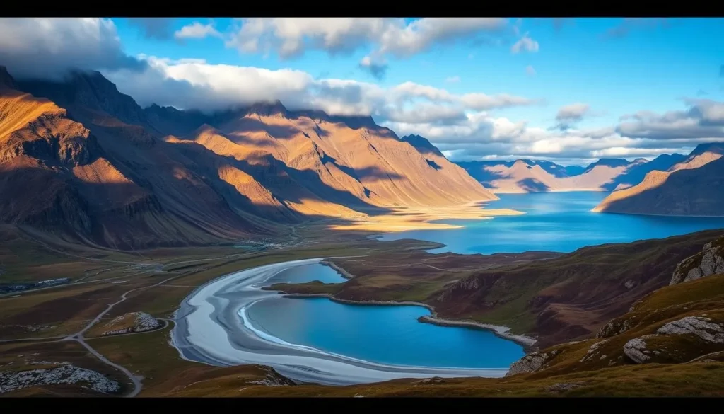 Image of Andøya Scenic Route with dramatic mountain backdrops and pristine beaches