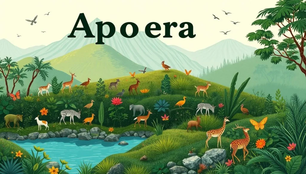 Image of Apoera's natural landscape with diverse wildlife