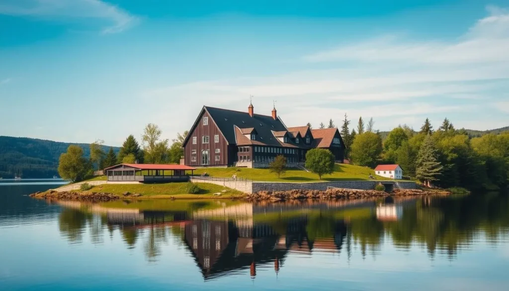 Image of Astruptunet museum by Lake Jolstravatnet