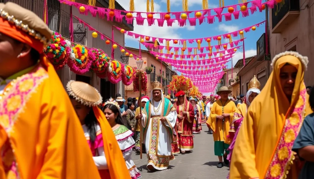 Image of Ayacucho's vibrant Semana Santa procession