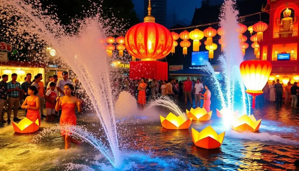 Image of Bangkok's festivals, such as Songkran or Loy Krathong Image of Bangkok's festivals, such as Songkran or Loy Krathong