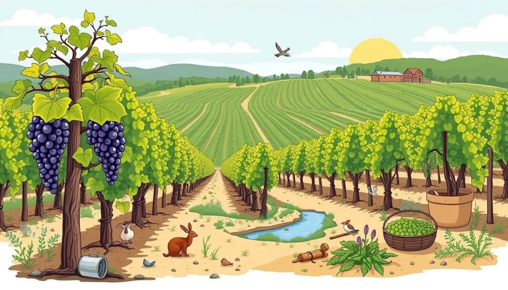Image of Bloomer Creek Vineyard's natural vineyard practices