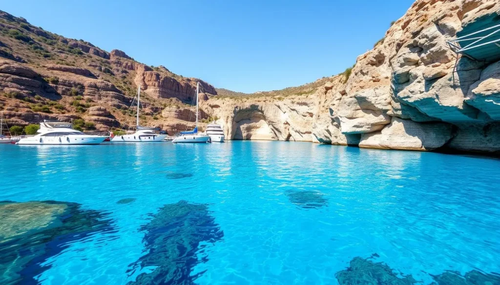 Image of Blue Lagoon near Ar with striking blue waters