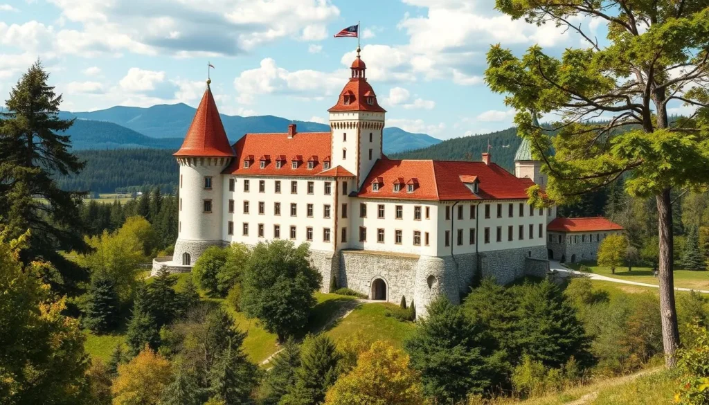 Image of Buchlov Castle's majestic architecture in the Chriby Hills